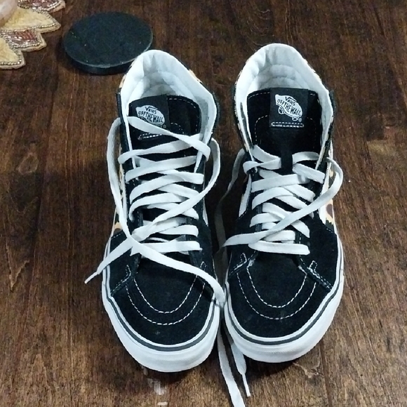 Vans Black and White Sunflower High-Tops - Picture 2 of 13